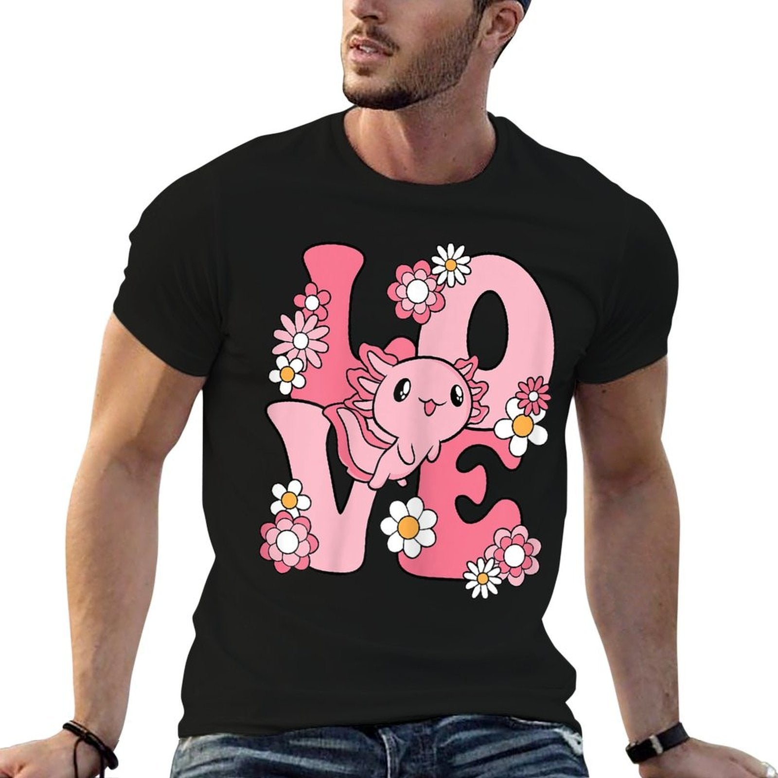Axolotl Love Kawaii Axolotl Lover Women Girls Kids  Affordable Price T-Shirt