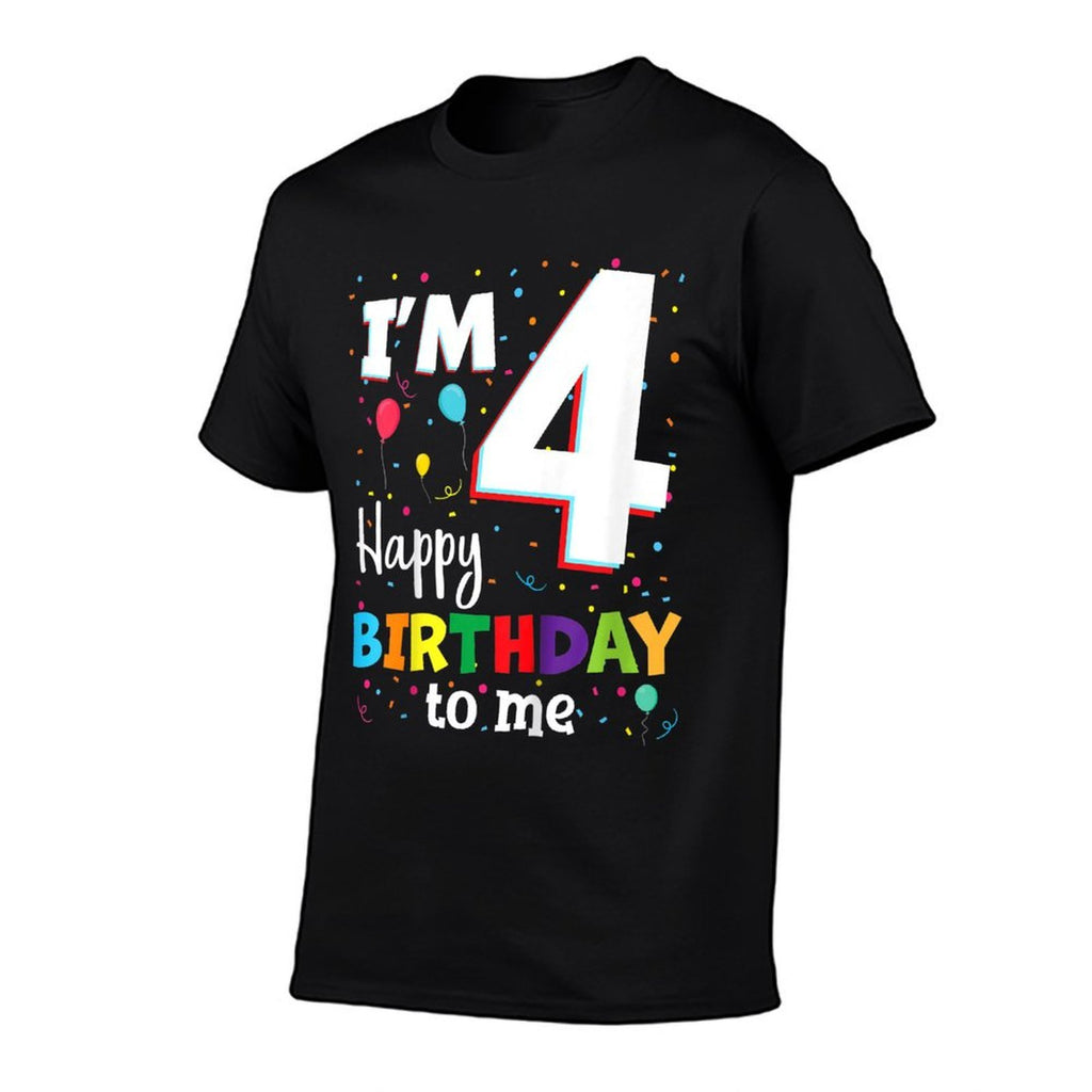 Kids Four 4th Birthday Happy Birthday Boys Girls 4 Years Old 4yr  Stretchy T-Shirt