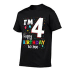 Kids Four 4th Birthday Happy Birthday Boys Girls 4 Years Old 4yr  Stretchy T-Shirt