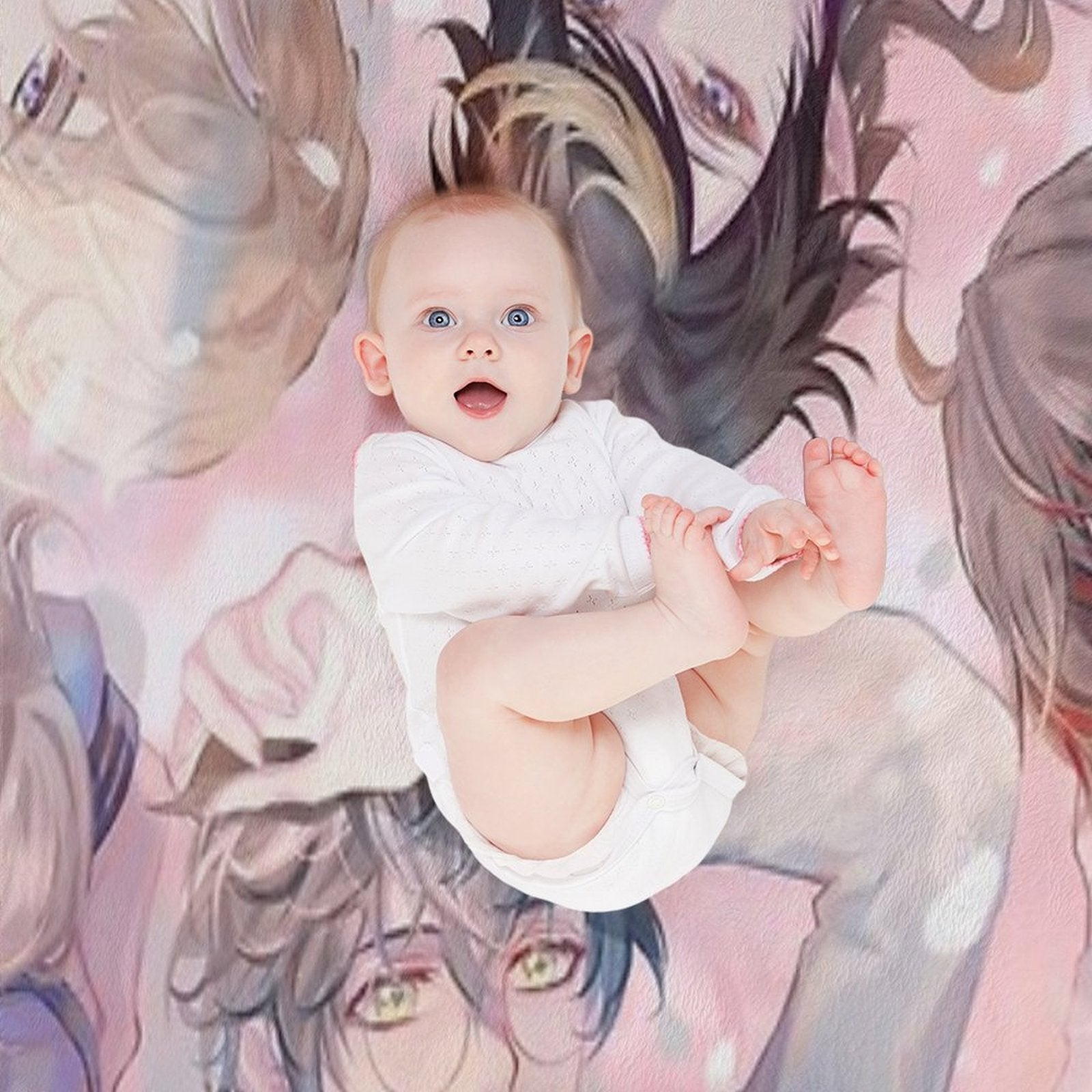 Tomei, Mysta Rias, Vox Akuma, Luca Kaneshiro, Yamino Shu, Ike Eveland, Nijisanji, Luca Kaneshiro (Channel), Shu Yamino (Channel) Compact Throw Blanket