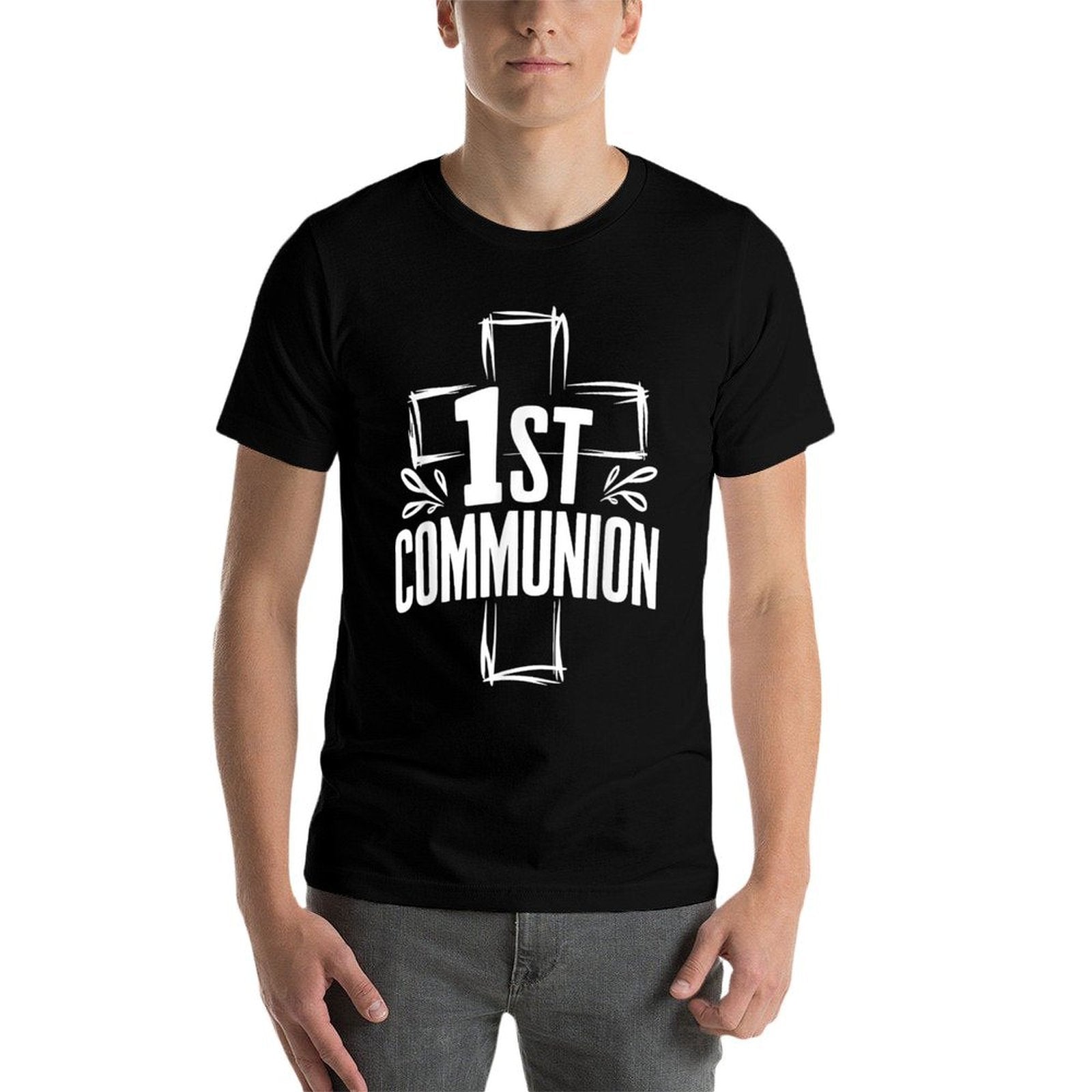 1st Communion  Rolled Sleeves T-Shirt