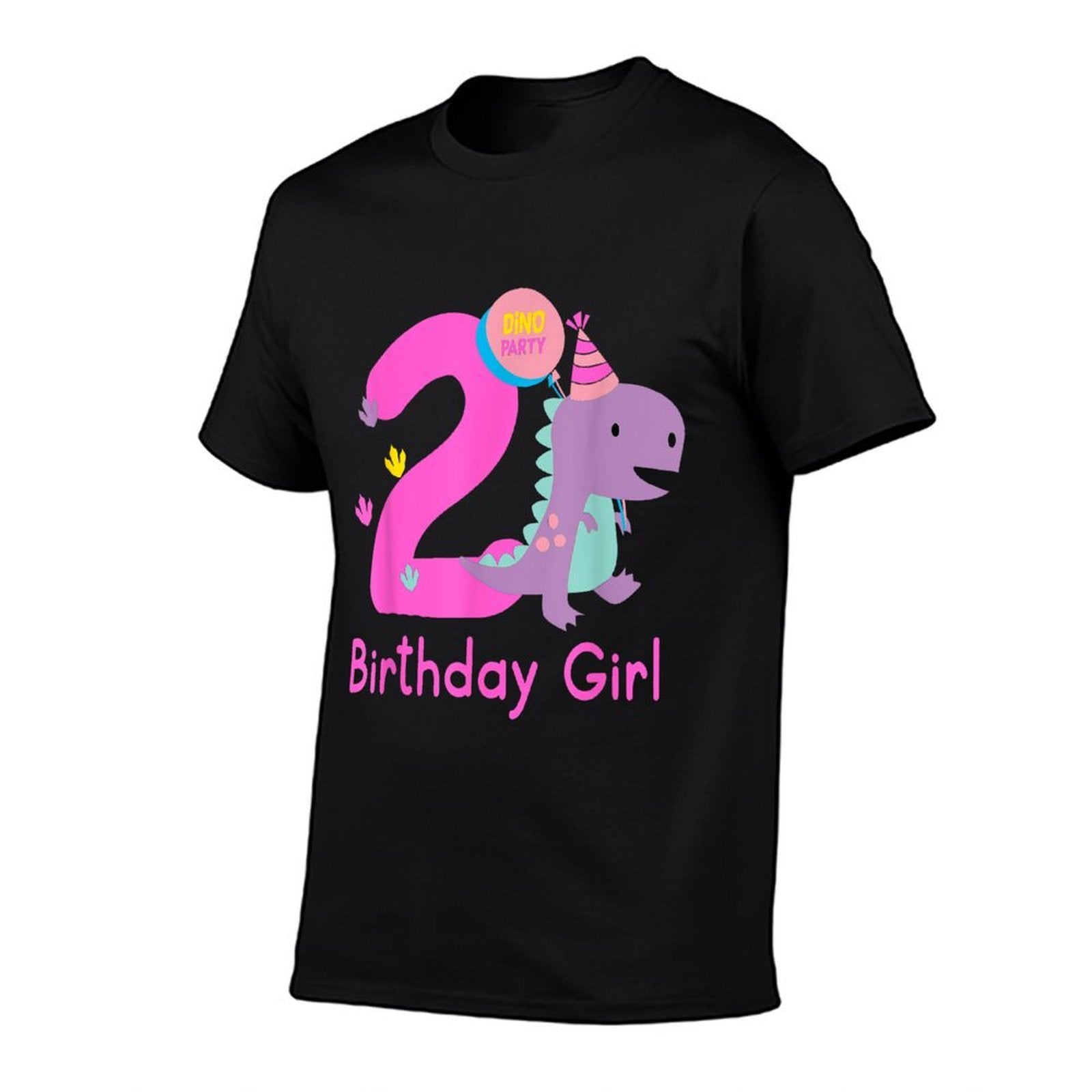 2nd Birthday Dinosaur Girl T-Rex Matching Family Party Two  Breathable T-Shirt