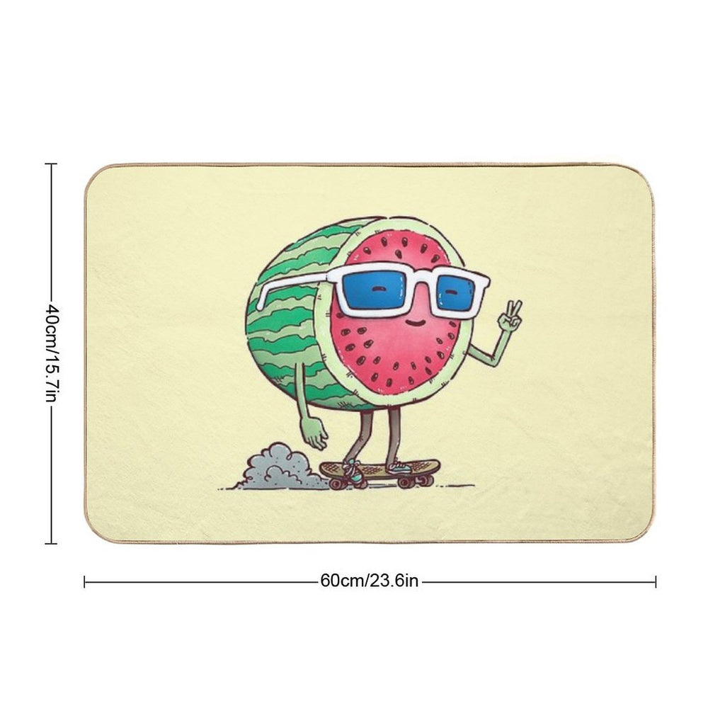 Watermelon Skater  Anti-Trip Bath Mat