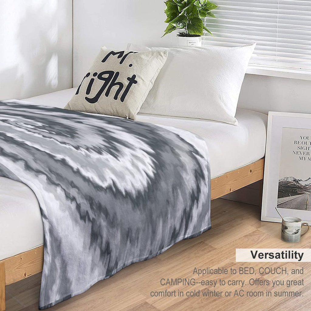 Colorful Swirl in Grey & White Shade Pattern 117 Lightweight Throw Blanket