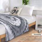 Colorful Swirl in Grey & White Shade Pattern 117 Lightweight Throw Blanket