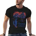 Americana America The Beautiful Landscape  Trendy Pattern T-Shirt