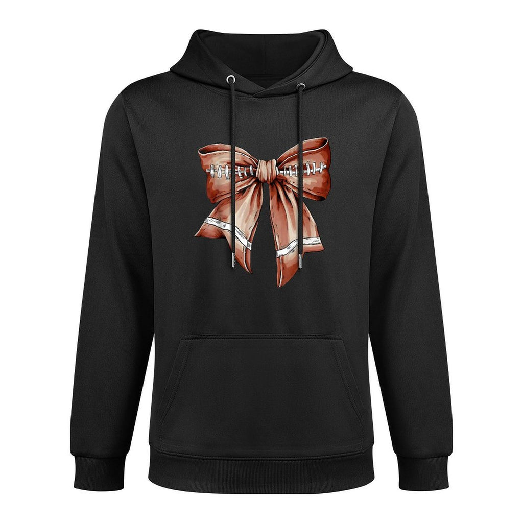 Coquette Bow Pumpkin Football Mom Girls Thanksgiving Autumn Layering Staple Hoodie
