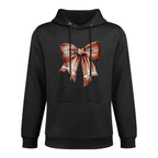 Coquette Bow Pumpkin Football Mom Girls Thanksgiving Autumn Layering Staple Hoodie