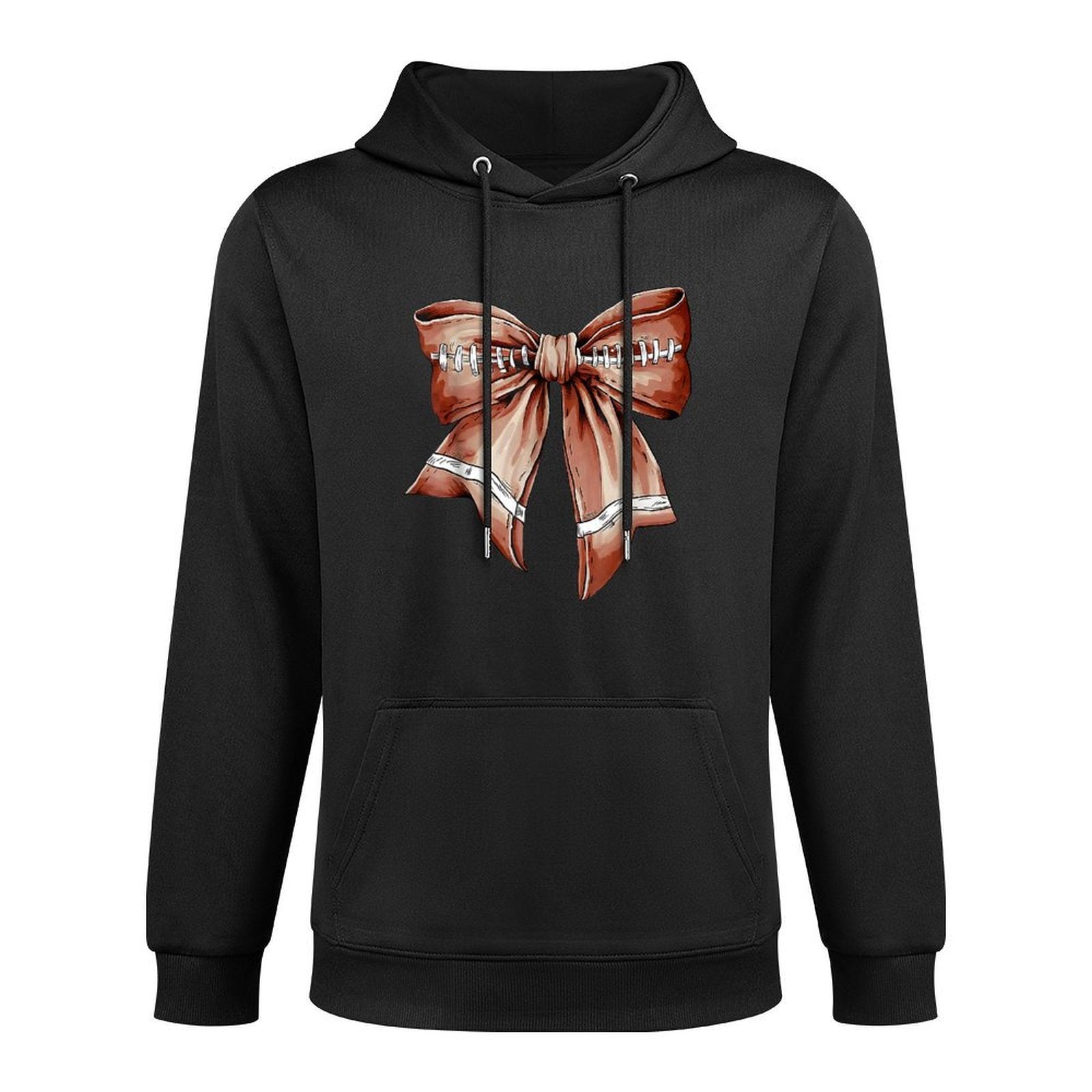 Coquette Bow Pumpkin Football Mom Girls Thanksgiving Autumn Layering Staple Hoodie