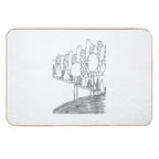 Imagine Birds with Long Legs Bw  Repositionable Bath Mat
