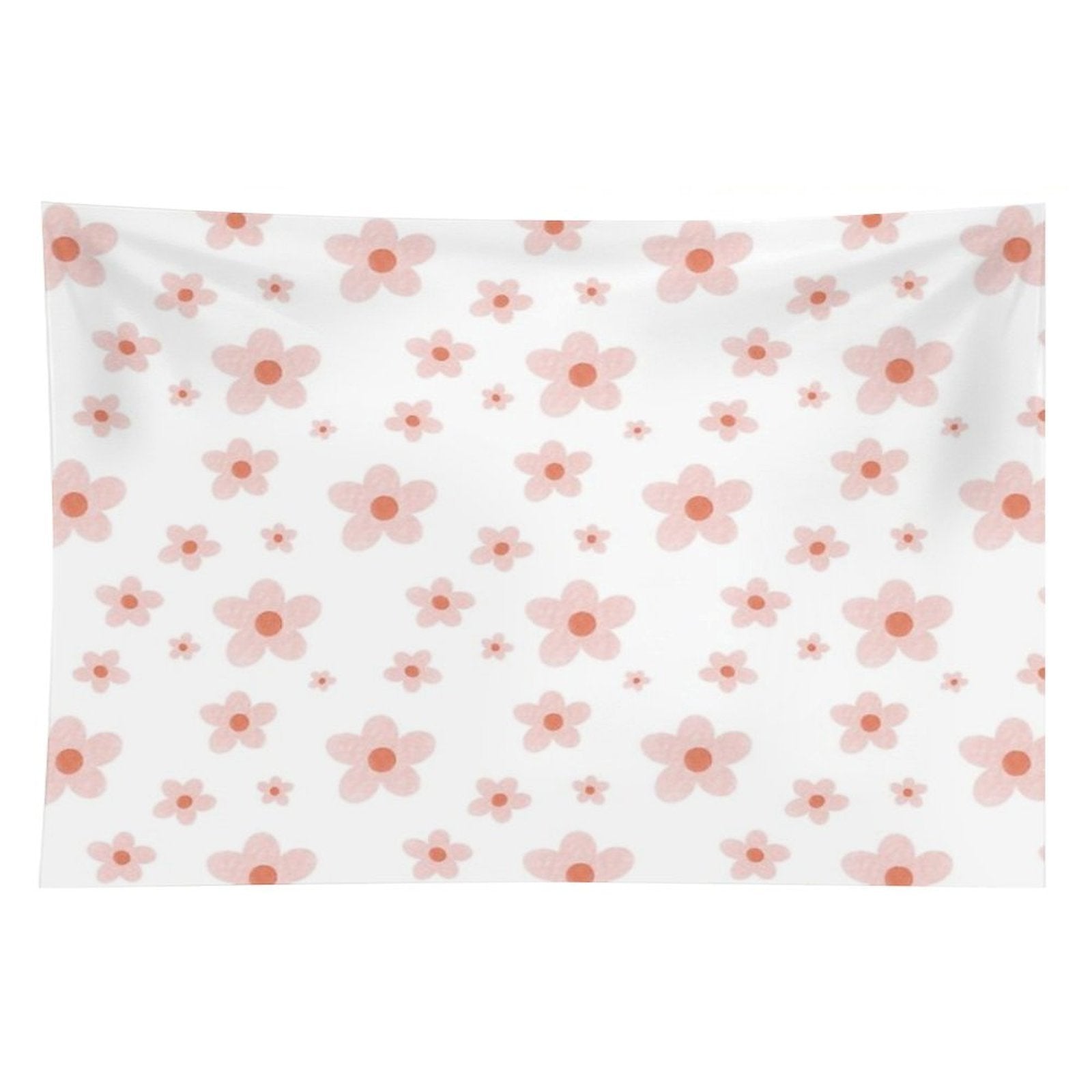 Soft Pastel Floral Pattern with Pink Blooms Tapestry