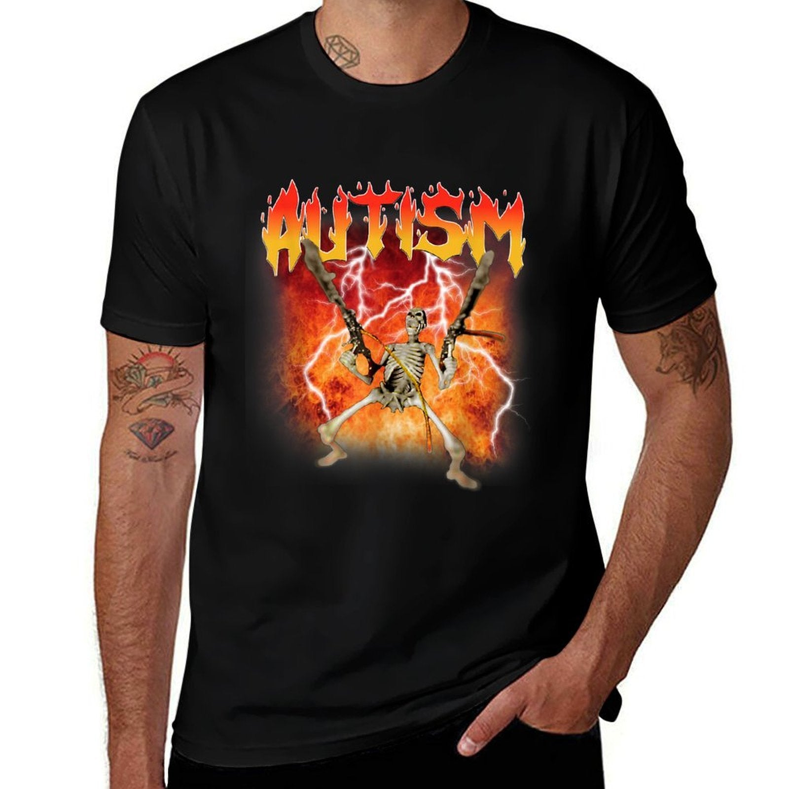 Autism Skeleton Funny Oddly Specific Dank Meme  Odor-resistant T-Shirt