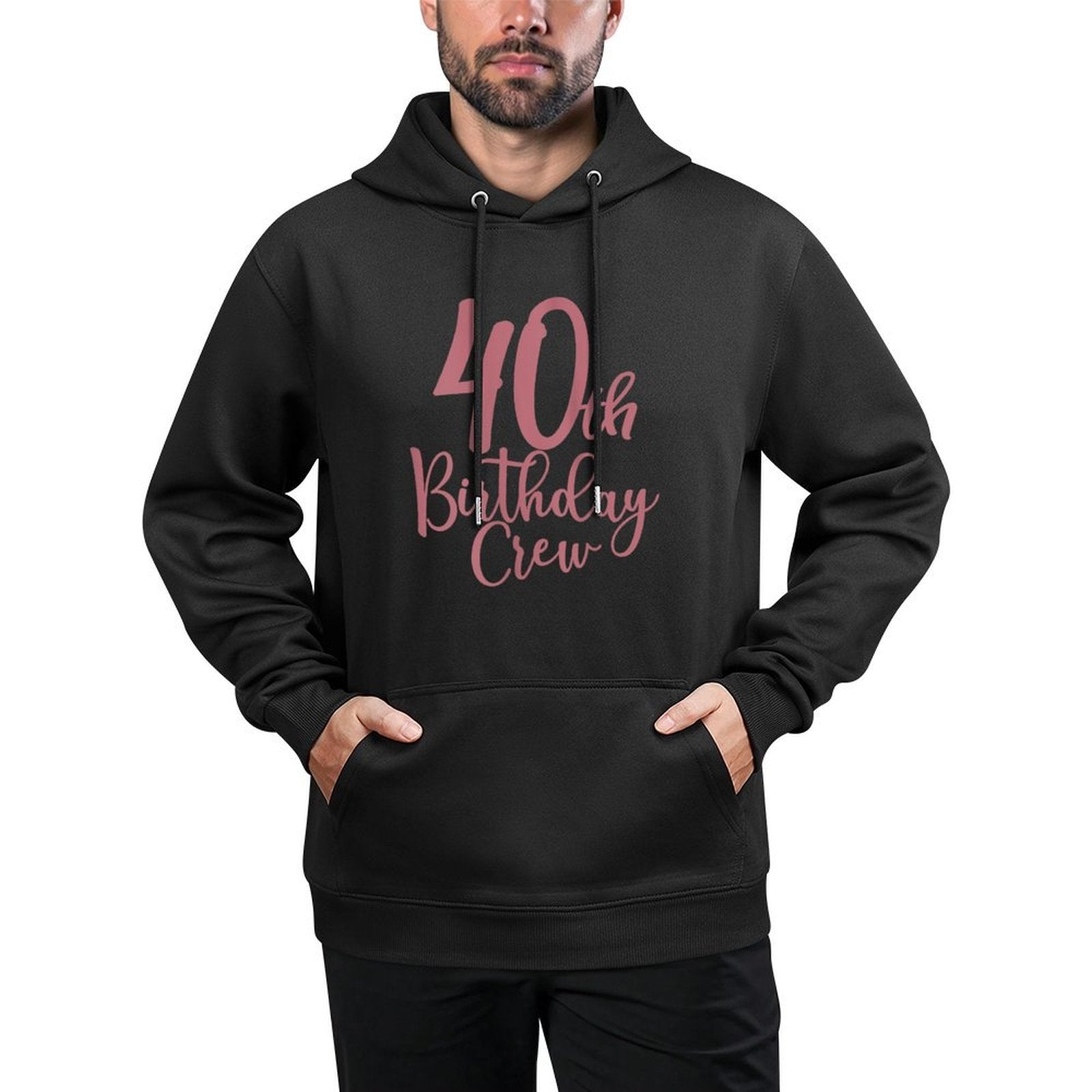 Womens 40th Birthday Crew, 40 Years Old Women Matching Group Party Relaxed Fit Hoodie