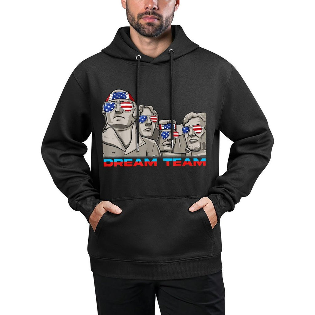 Mount Rushmore 4th Of July Funny Patriotic Presidents Team for Women Girls Kids Men Relaxed Fit Hoodie