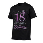 18 It's My Birthday Pink Crown Happy 18th Birthday Girl Premium  Eco-friendly Material T-Shirt