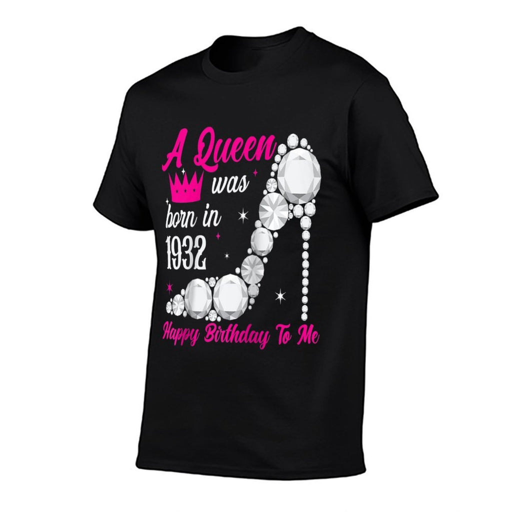 90th Birthday T Shirt Queens Are Born In The Year 1932 Raglan Baseball  Lightweight T-Shirt