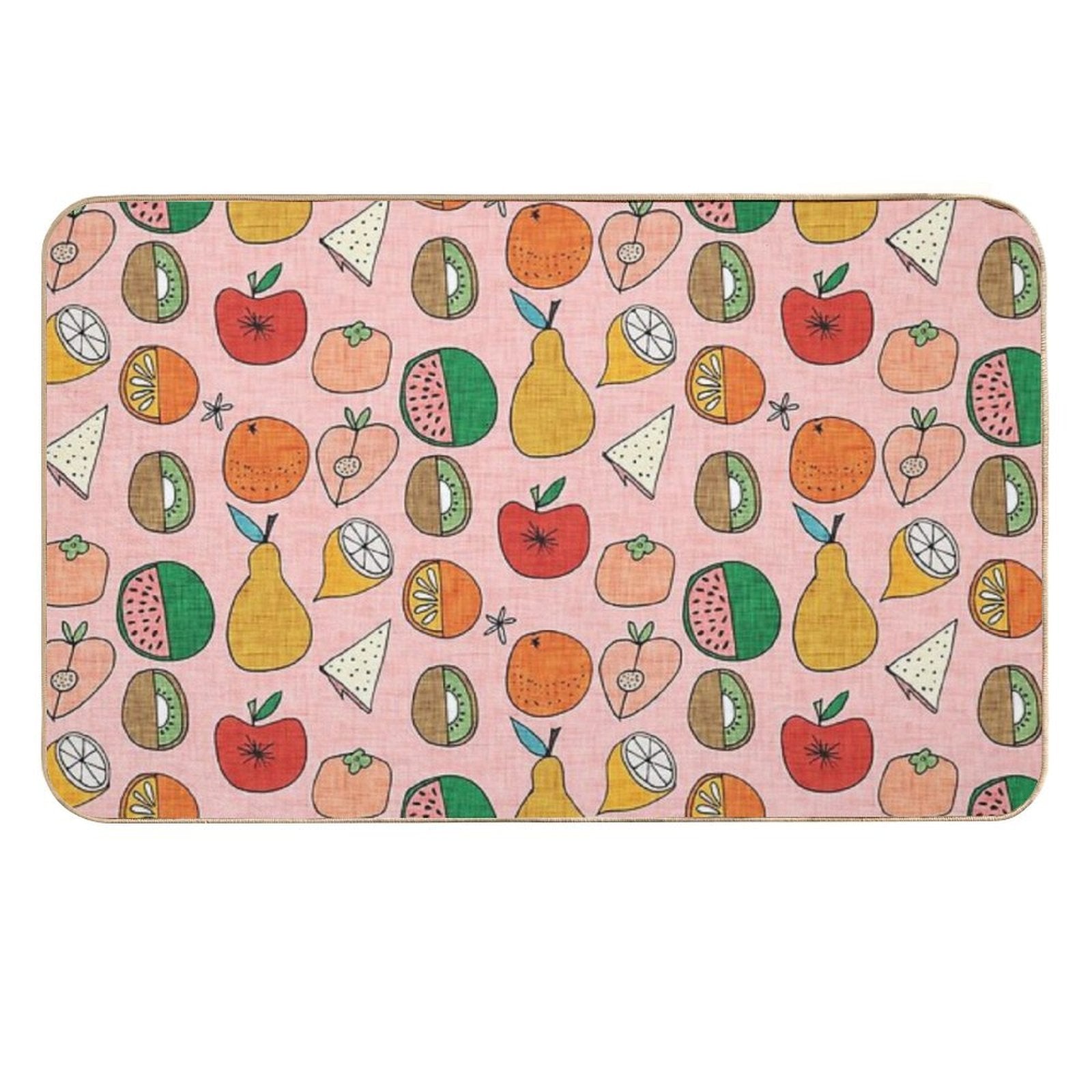 Mod Fruit Pink  Slip-Resistant Bath Mat