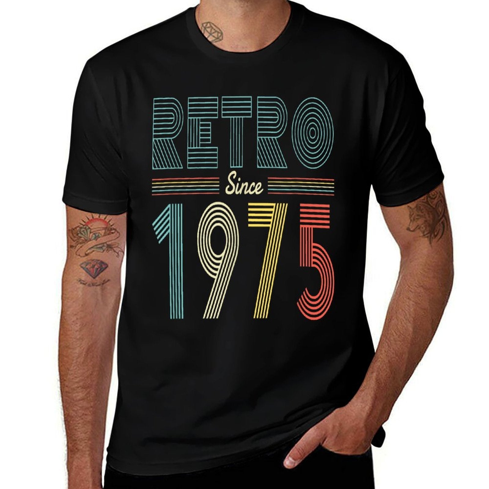 50 Years Old 50th Birthday Retro Since 1975 Vintage  Classic T-Shirt