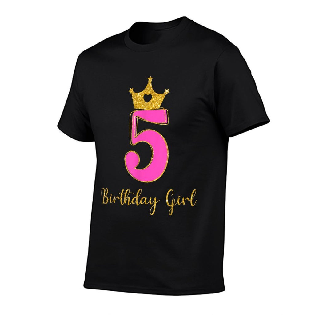 5th Birthday Girls 5 Five Year Old Fifth Birthday Party Kids  Durable T-Shirt