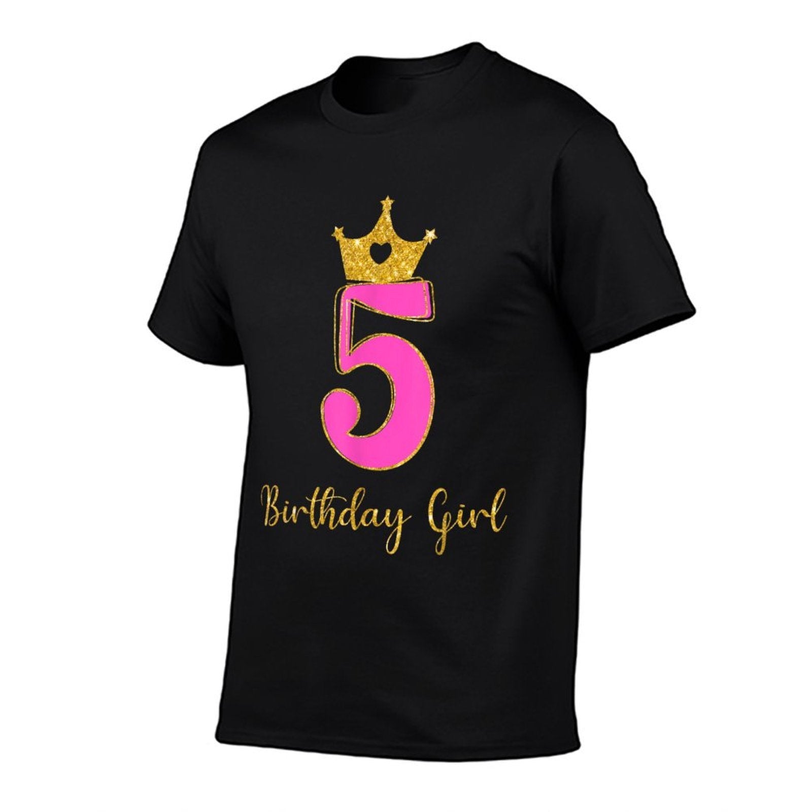 5th Birthday Girls 5 Five Year Old Fifth Birthday Party Kids  Durable T-Shirt
