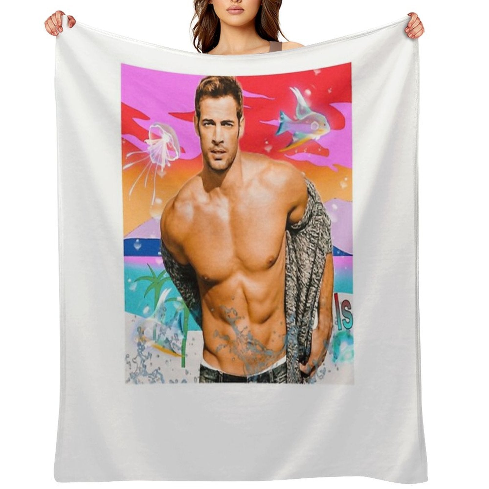 William Levy Shrink-resistant Throw Blanket
