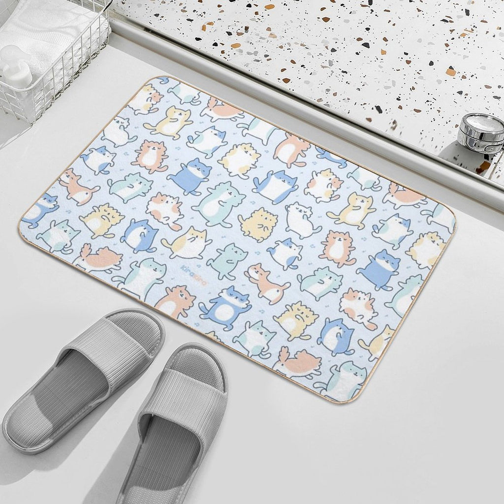 Kitty Dance Off!  Absorbent Bath Mat
