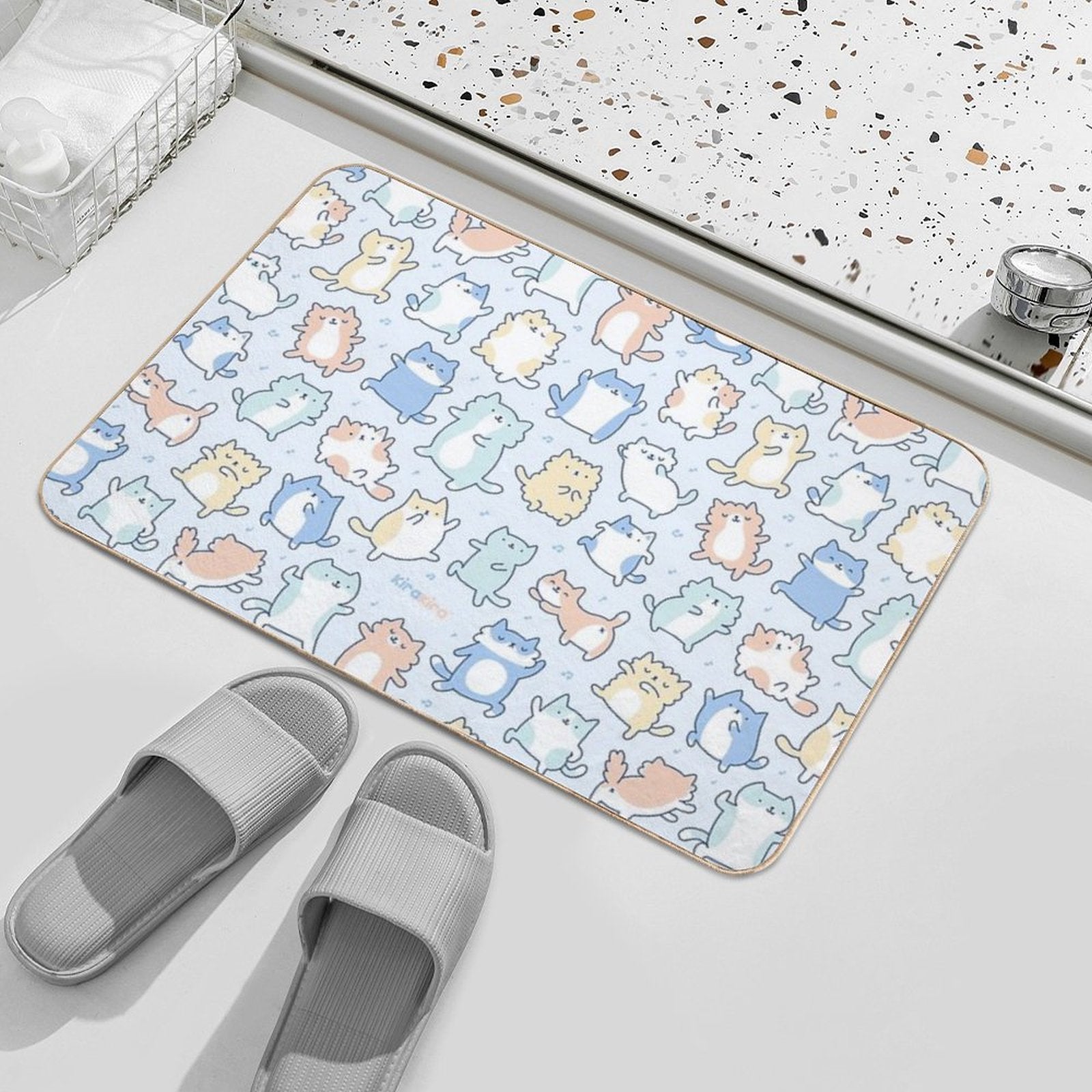 Kitty Dance Off!  Absorbent Bath Mat