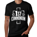 1st Communion  Rolled Sleeves T-Shirt