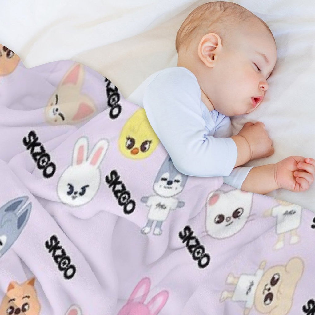 STRAY KIDS (SKZOO) All Members Pattern All-season Throw Blanket