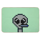 8bit Alien 00001 The Vaporized Visitor  Easy To Clean Bath Mat