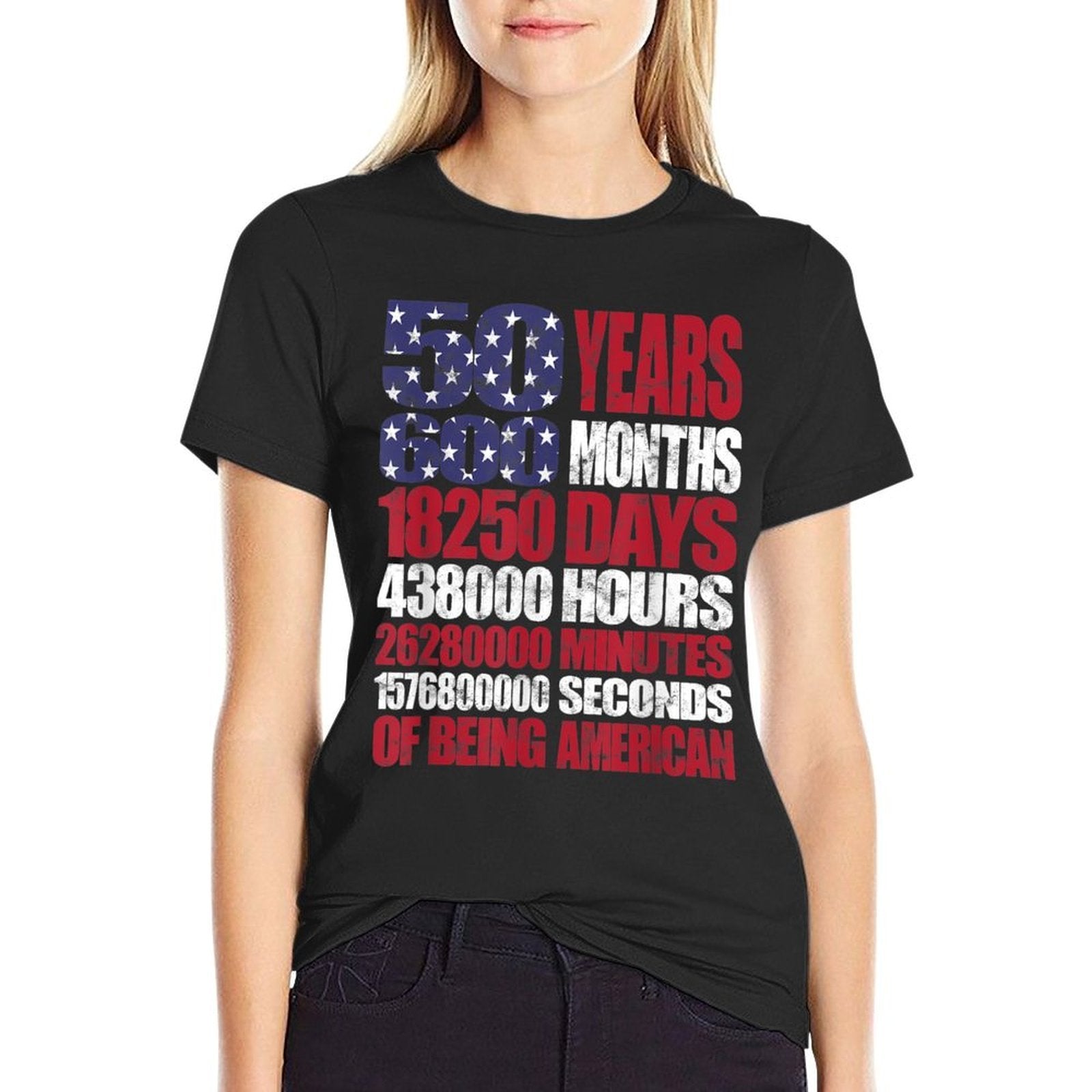 50 Years of Being American Usa Patriotic 50th Birthday Gift  Quick-drying T-Shirt