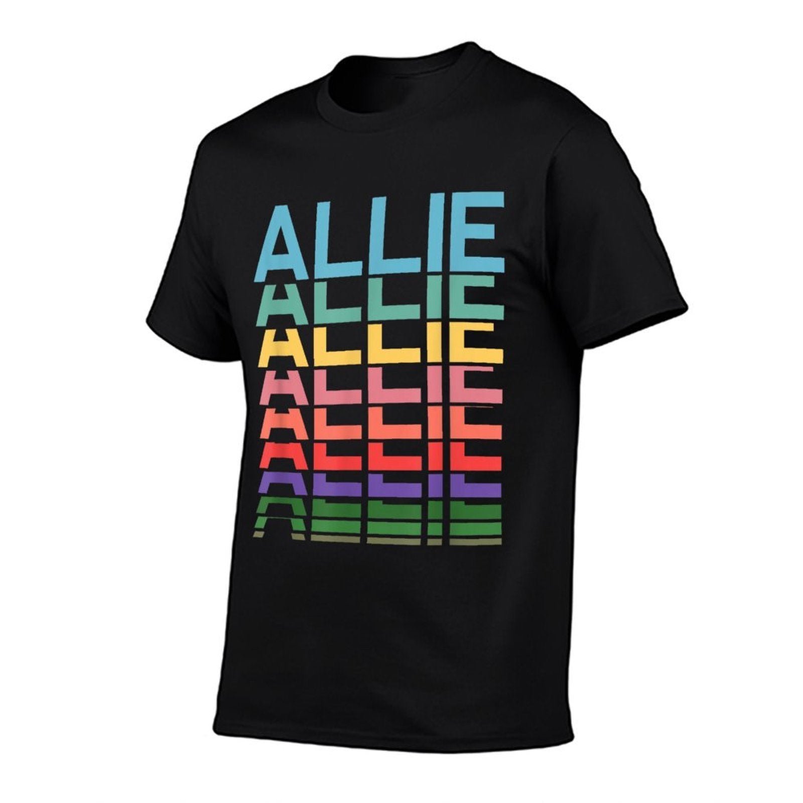 Allie Name Personalized Women Girl Retro Vintage Pattern  Easy-care T-Shirt