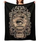 Witch Board with Mystic Eye Travel-friendly Throw Blanket
