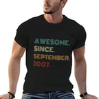 18 Years Old Awesome Since September 2007 18th Birthday  Quick-drying T-Shirt