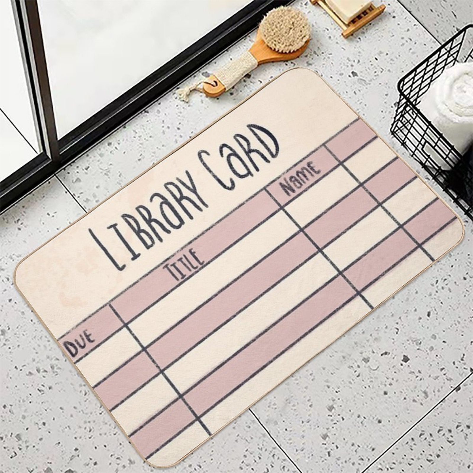 Library Card  Stain-Proof Bath Mat