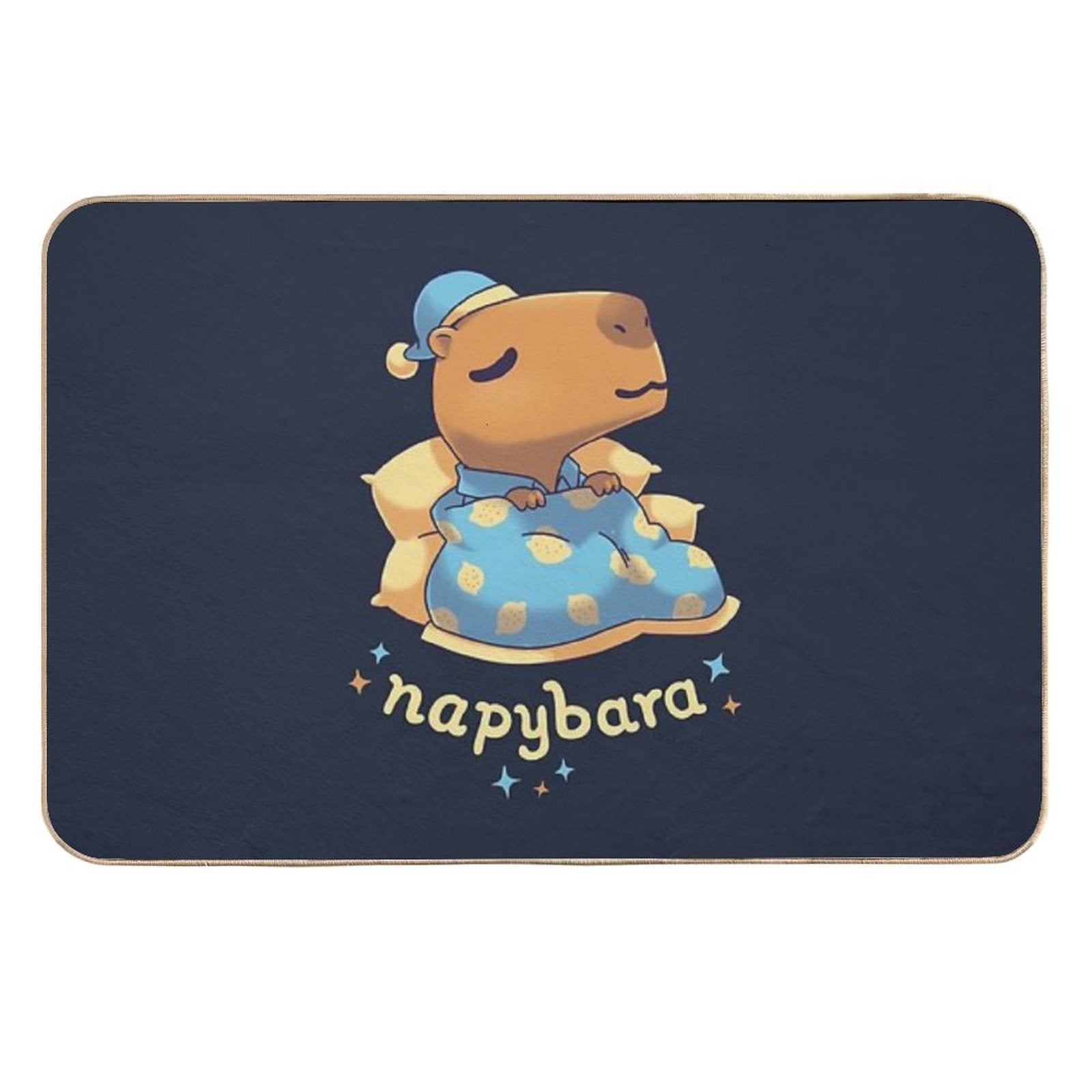 Napybara Cute Capybara Nap  Easy To Clean Bath Mat