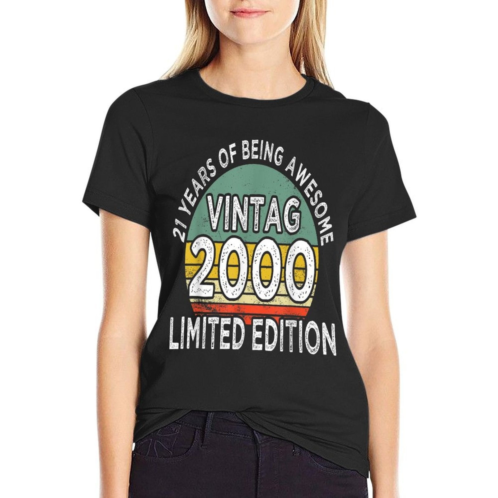 21 Year Old Vintage 2000 Limited Edition 21st Birthday  Easy-care T-Shirt