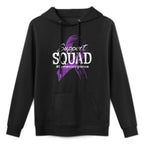 Domestic Violence Ribbon Support Squad Aware Men Women Kids Moisture-Wicking Hoodie