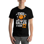 12th Basketball Birthday Twelve Year Old Basketball Player  Oversized Silhouette T-Shirt