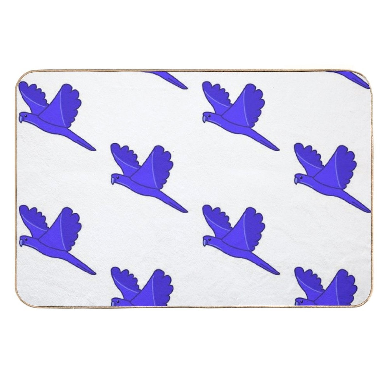 Blueberry As A Macaw Flying  Long-Lasting Bath Mat