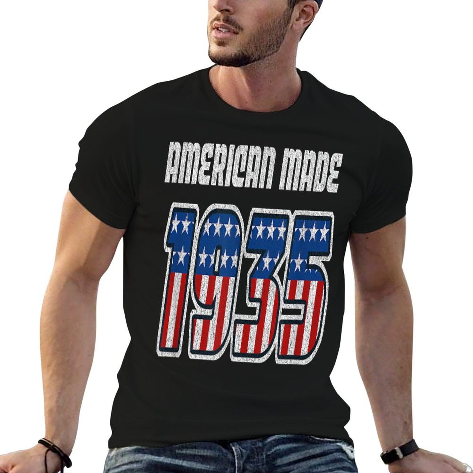 90 Year Old American USA 90th Birthday  Lightweight T-Shirt