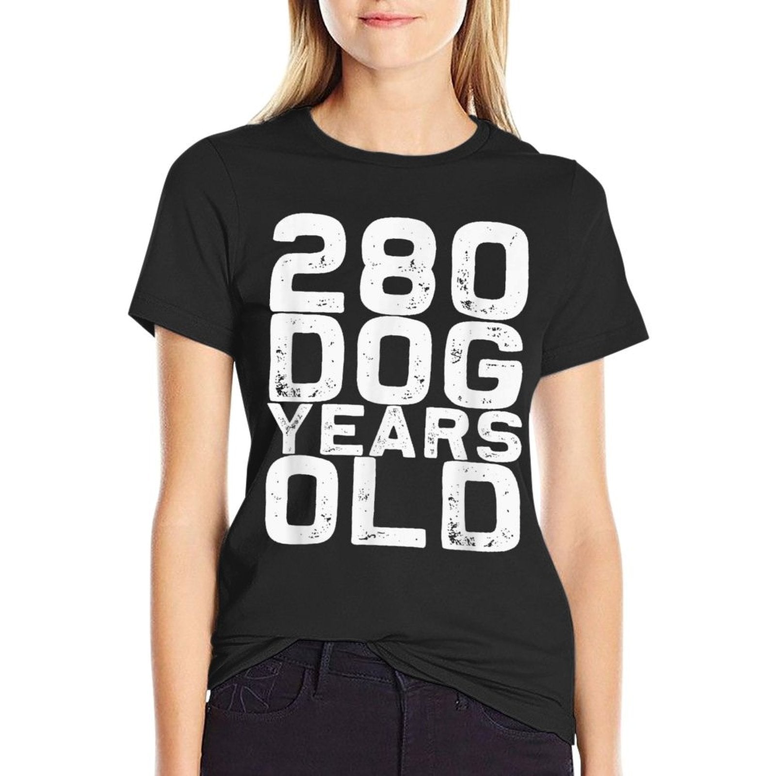 280 Dog Years Old - Funny 40th Birthday Gag Gift  Wrinkle-resistant T-Shirt