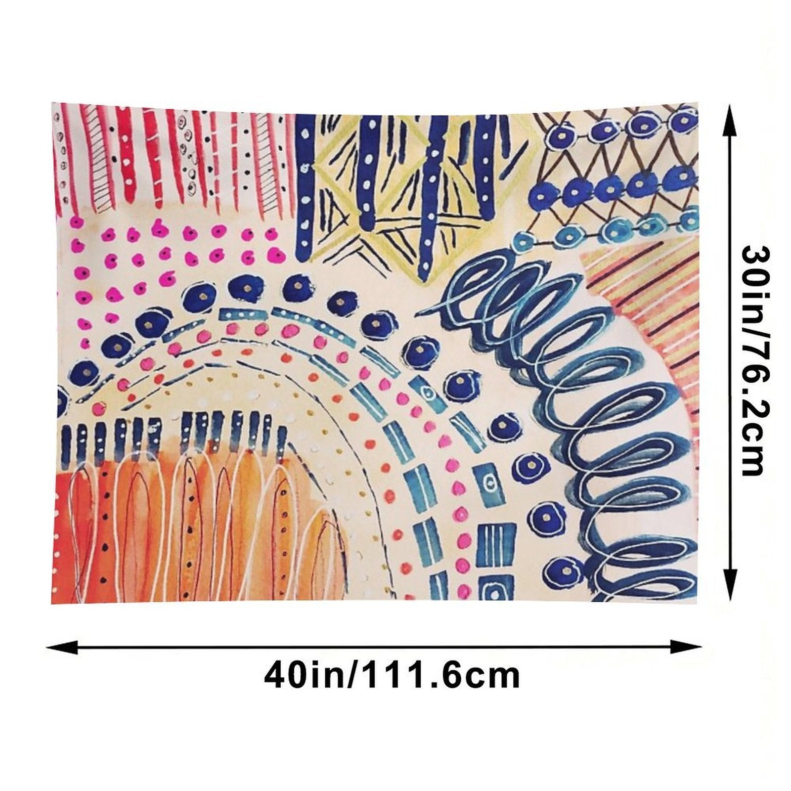 Shakti Abstract Hand Painted Design Tapestry