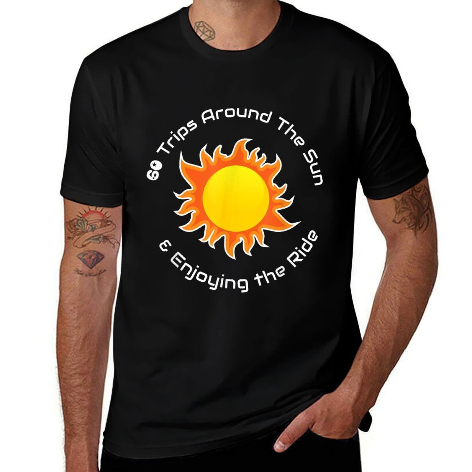 60 Trips Around The Sun 60th Birthday  Vintage-inspired T-Shirt