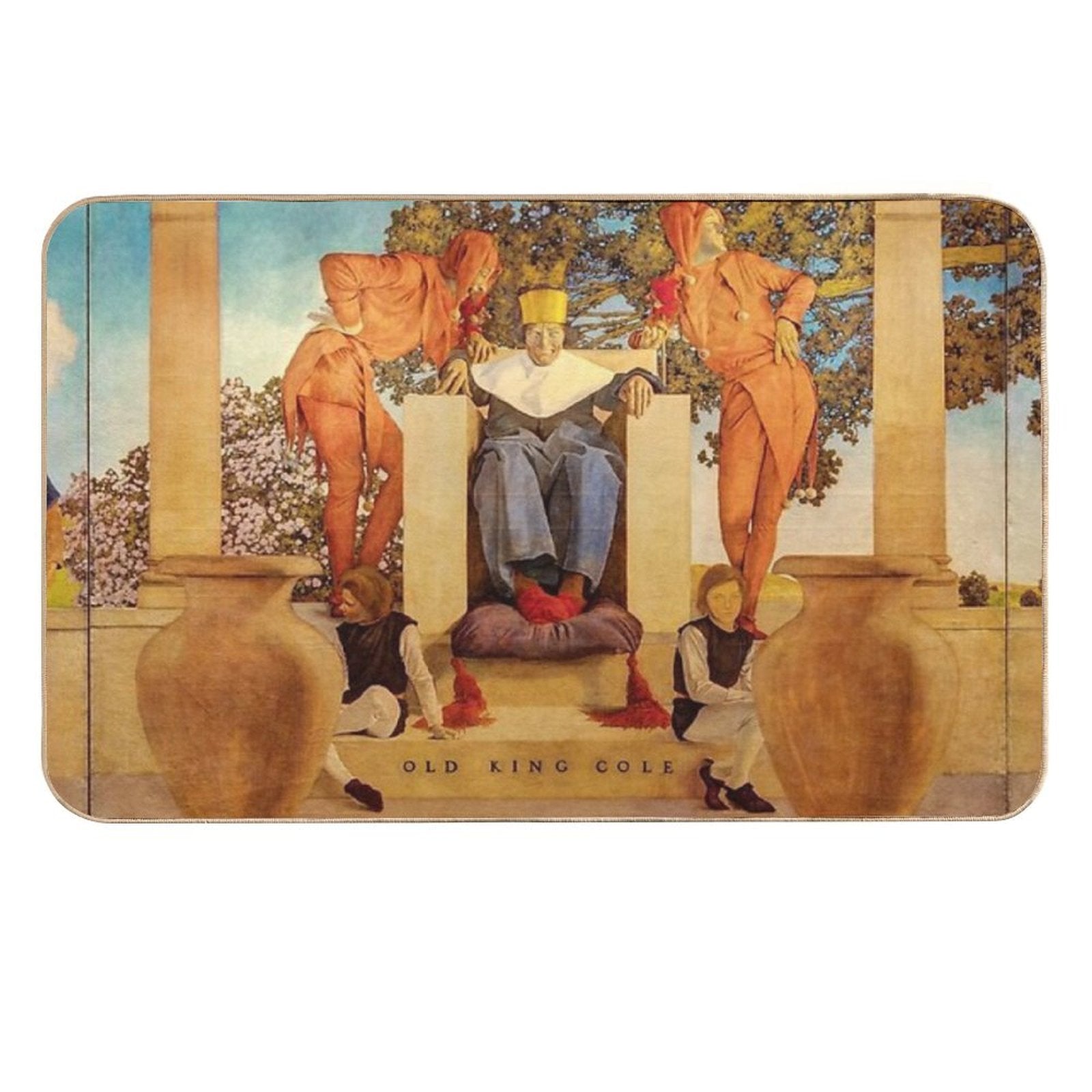 Maxfield Parrish. Old King Cole  Anti-Trip Bath Mat