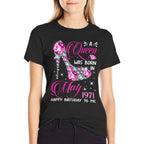 Queens Are Born in May 1971 Queens 50th Birthday For Girl  Heathered Texture T-Shirt