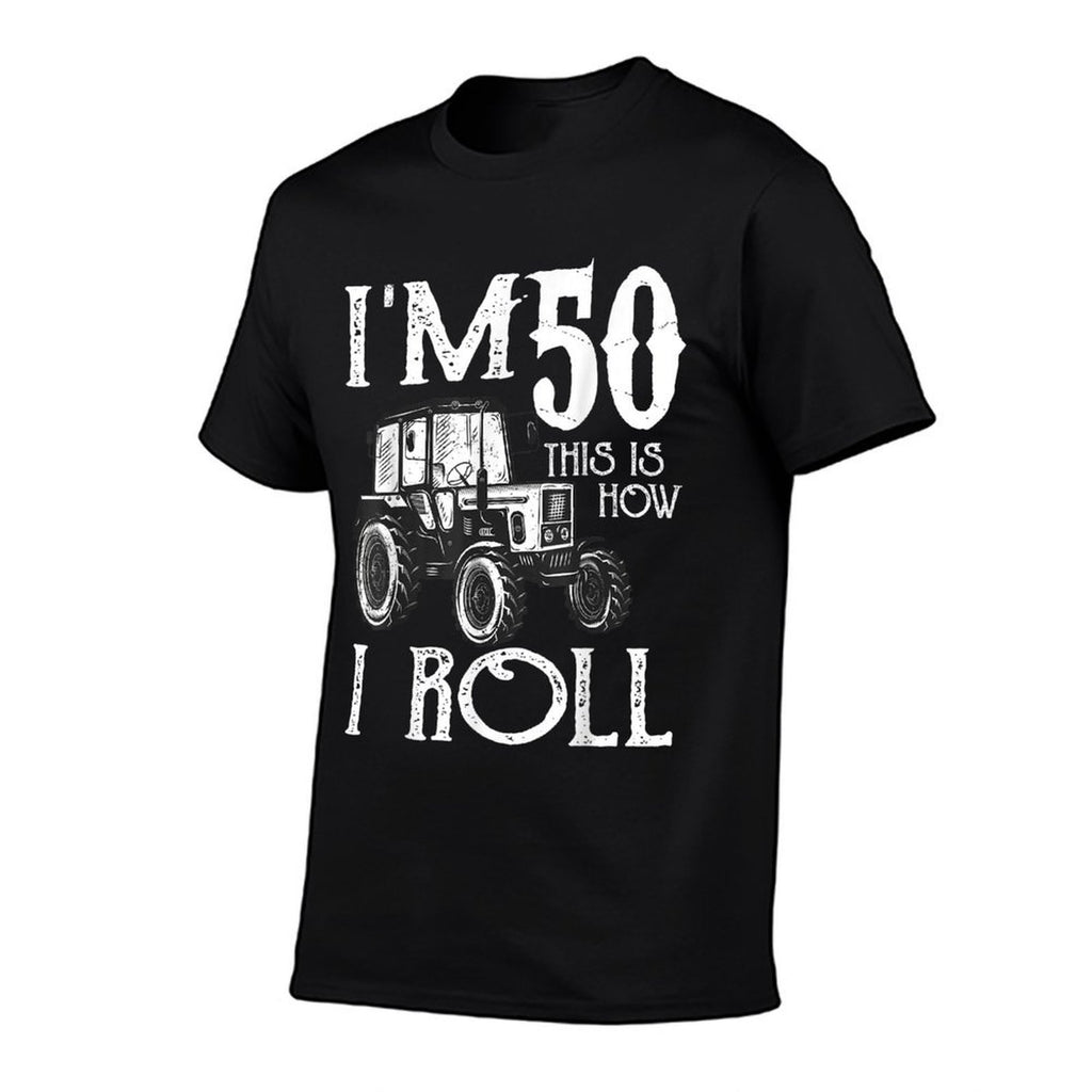 50th Birthday Tractor Farmer Rancher Funny 50 Years Old  Quick-drying T-Shirt