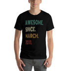 14 Years Old Awesome Since March 2011 14th Birthday  Soft T-Shirt