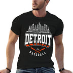 Skyline Word Art Tarik Skubal Detroit Baseball MLBPA  Moisture-wicking T-Shirt