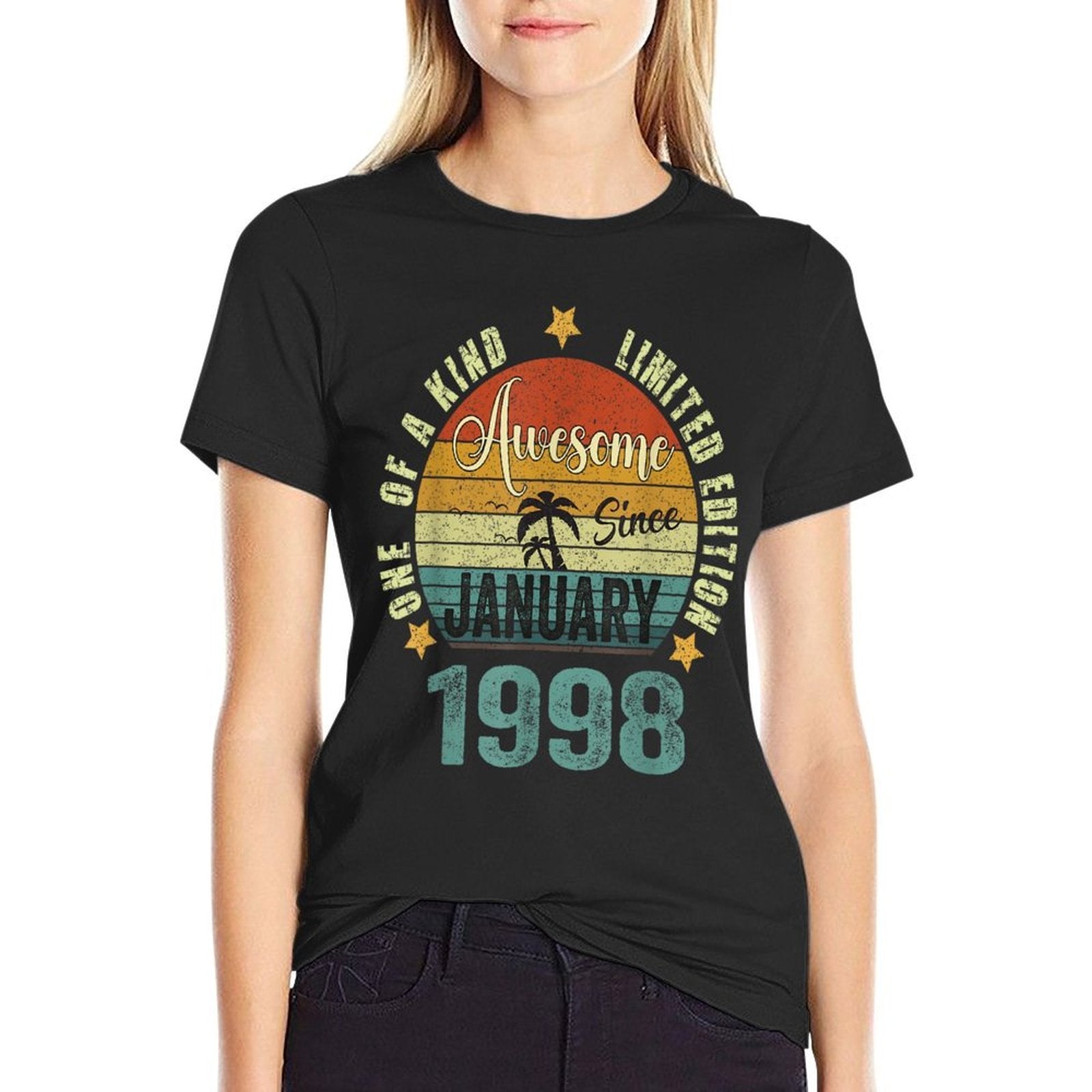 25 Year Old Vintage Awesome Since January 1998 25th Birthday  Quick-drying T-Shirt